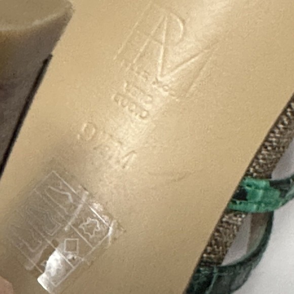 Pelle Moda Floral Suede Snakeskin Heels Womens Size 9.5 - Picture 5 of 6